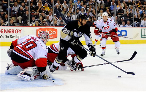 Cam Ward, Maxime Talbot, Rod Brind'Amour