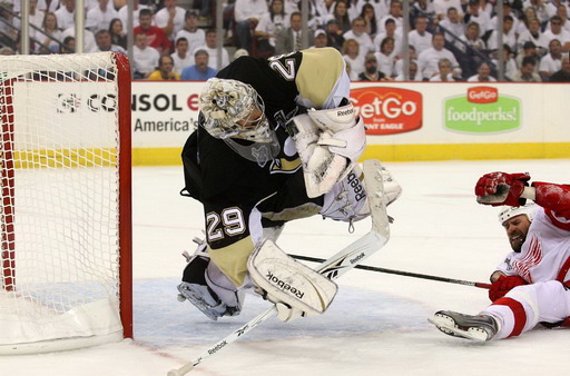 Marc-Andre Fleury, Tomas Holmstrom
