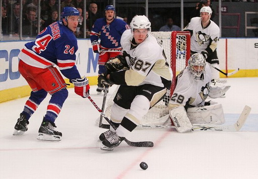 Sidney Crosby, Marc-Andre Fleury, Ryan Callahan