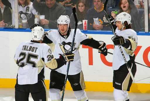 Maxime Talbot, Arron Asham, Kristopher Letang