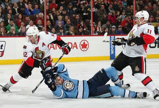 Mike Fisher, Daniel Alfredsson, Pascal Dupuis