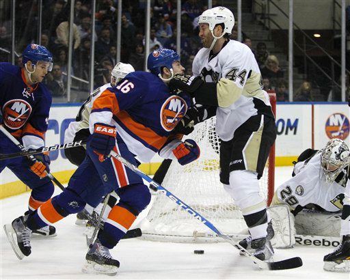 Brooks Orpik, Jonathan Sim, Marc-Andre Fleury