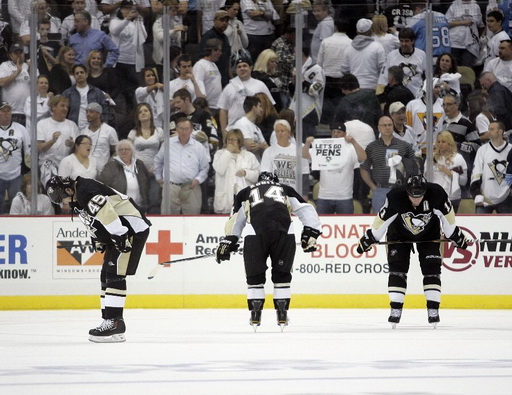 Arron Asham, Chris Kunitz, Jordan Staal