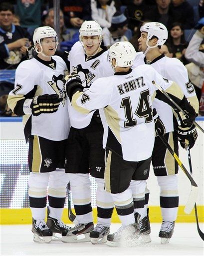 Paul Martin, Evgeni Malkin, Chris Kunitz, Deryk Engelland