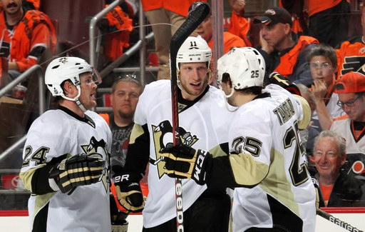 Matt Cooke, Jordan Staal, Eric Tangradi