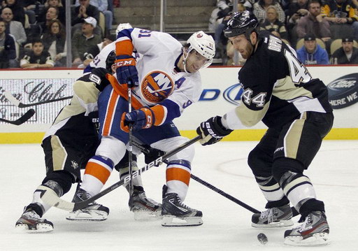 Pascal Dupuis, John Tavares, Brooks Orpik