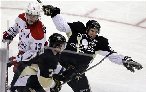 Nicklas Backstrom, Paul Martin, Sidney Crosby