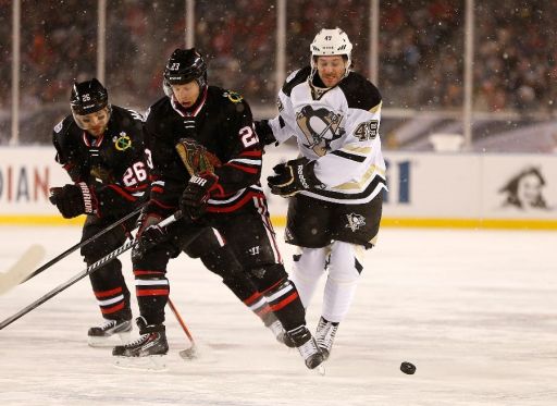 Michal Handzuš, Kris Versteeg, Brian Gibbons