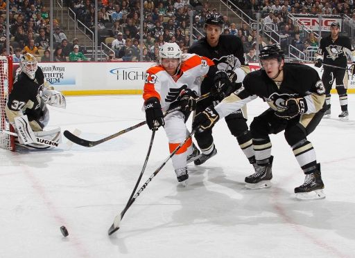 Jeff Zatkoff, Jakub Voráček, Brandon Sutter, Olli Maatta